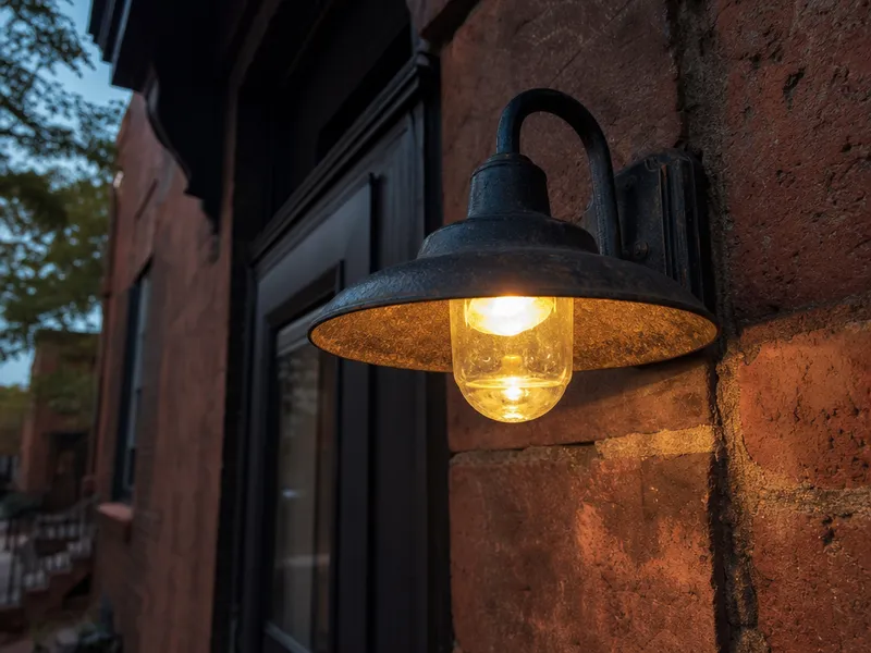 Flickering outdoor light