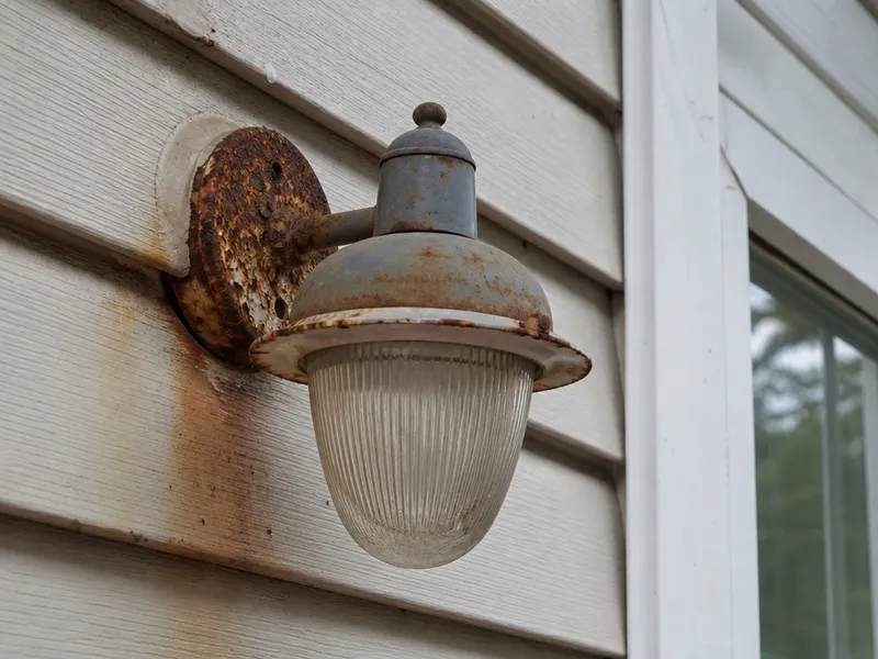 Water damage in fixture