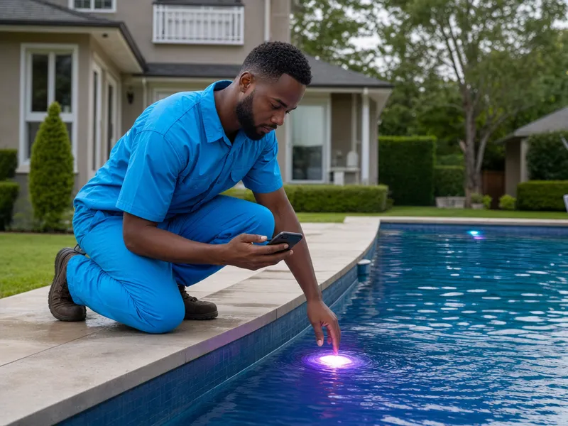 Smart pool light setup