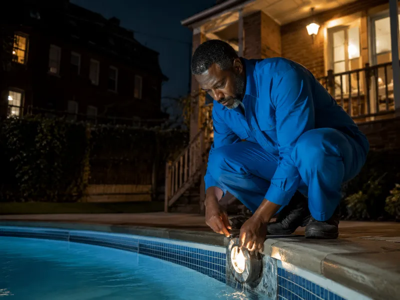 Emergency pool light repair