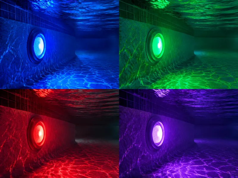 Color-changing RGB pool lights
