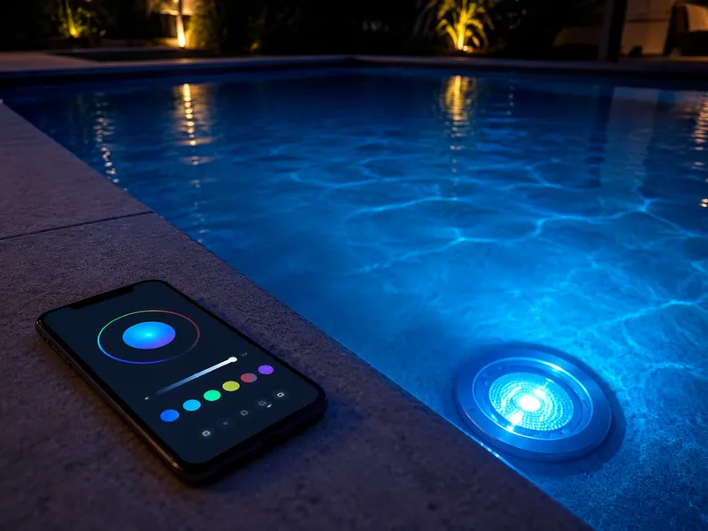 Smart WiFi pool lights