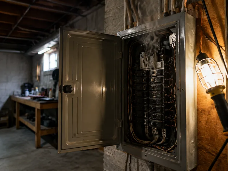 Burning smell from panel