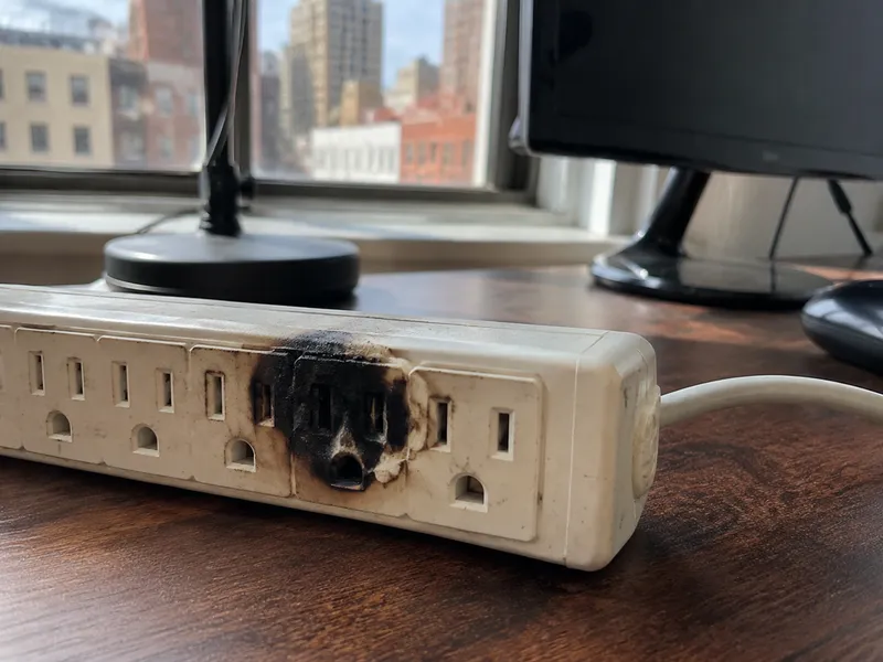 Power surge damage