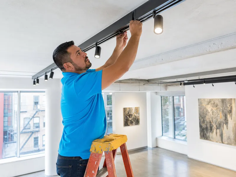 Track lighting installation
