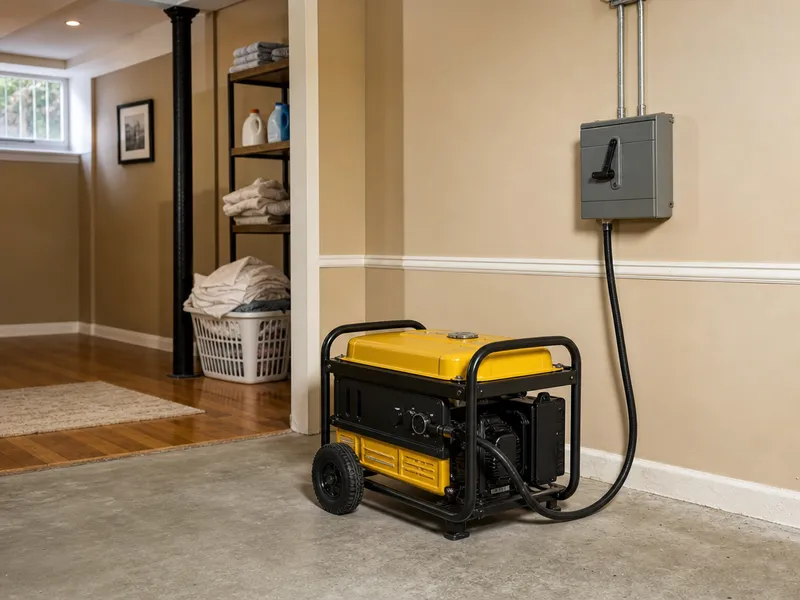 Portable generator with manual transfer switch in Brooklyn