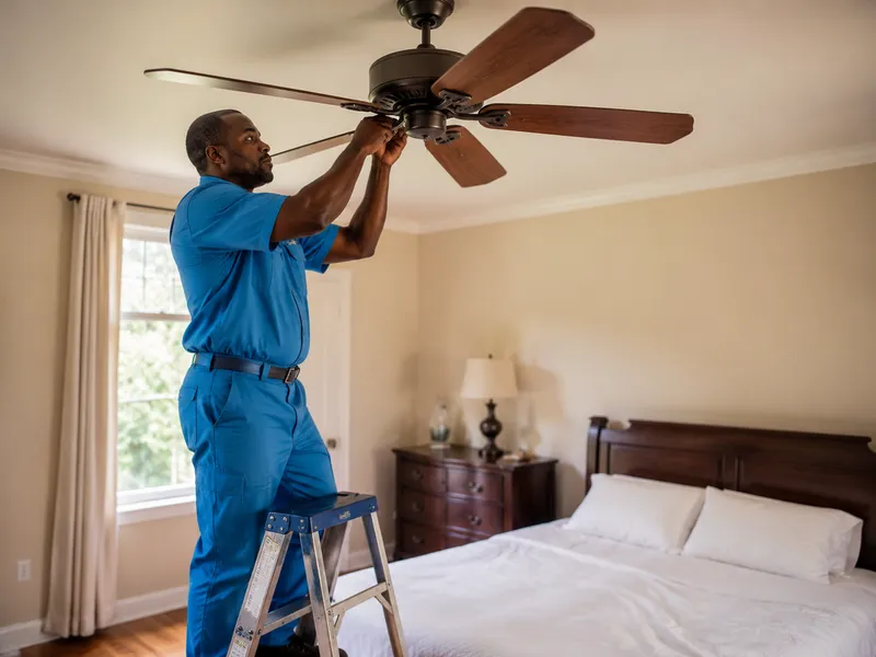 Ceiling fan installation