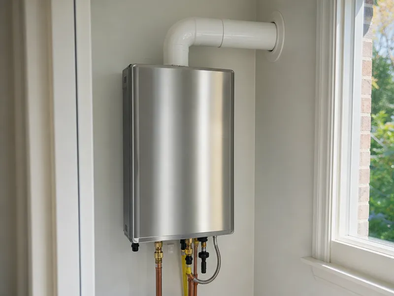 Indoor tankless with PVC venting