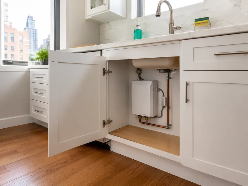 Point-of-use electric tankless in Manhattan kitchen