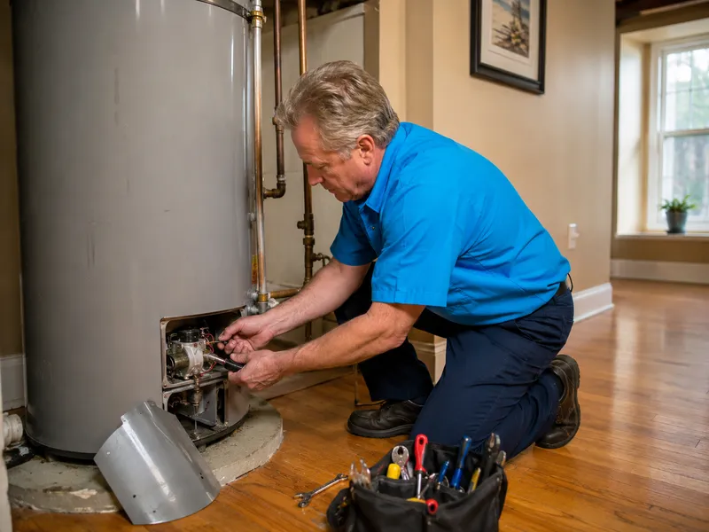Gas water heater, Brooklyn brownstone