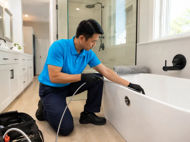 Bathtub drain cleaning