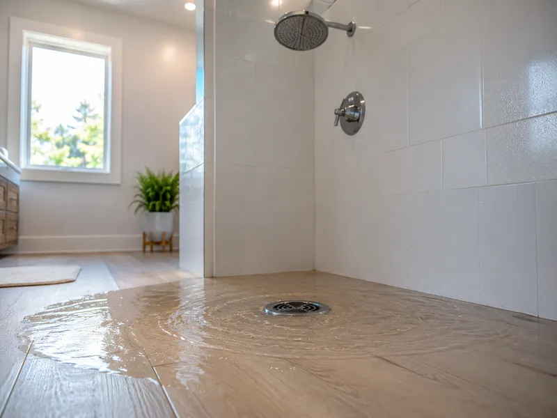 Slow shower drain