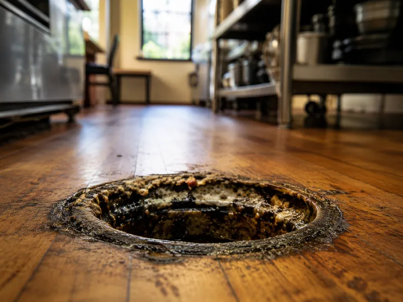 Restaurant kitchen drain, LES