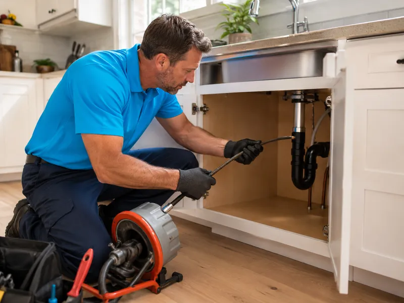 Kitchen sink drain cleaning