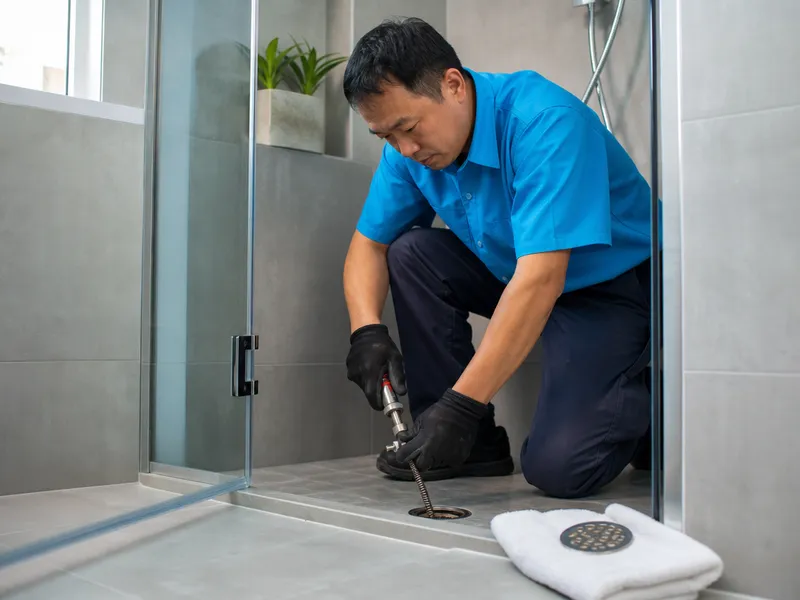 Shower drain cleaning