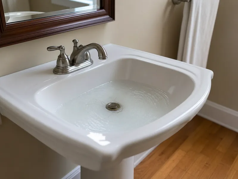 Gurgling bathroom sink
