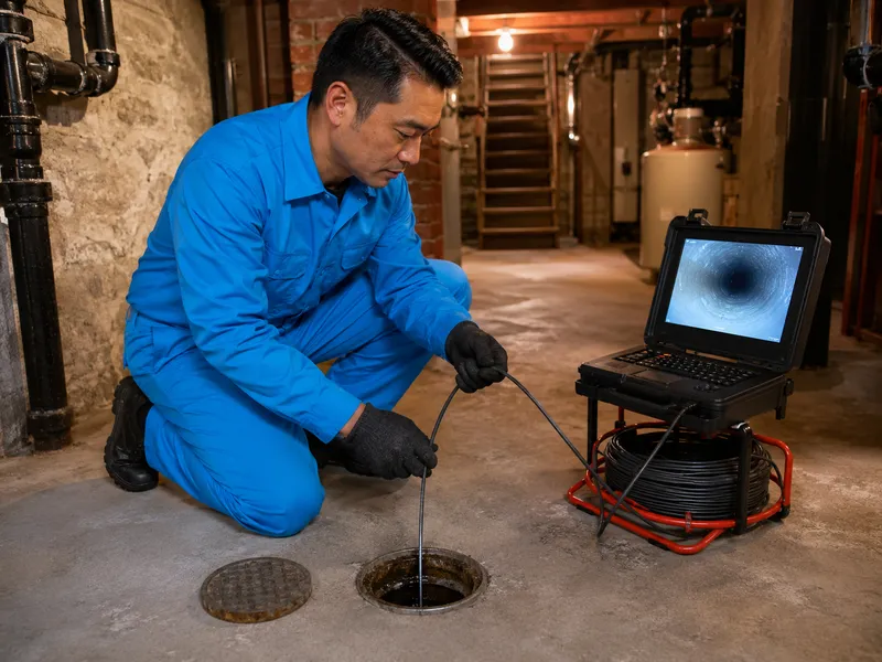 Sewer camera inspection