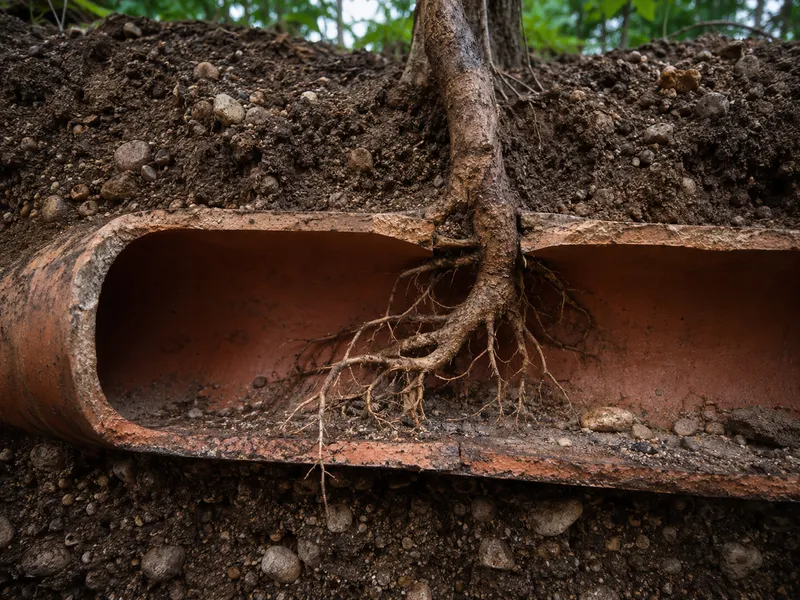 Tree root intrusion