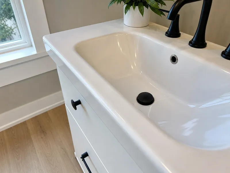 Queens row house porcelain sink
