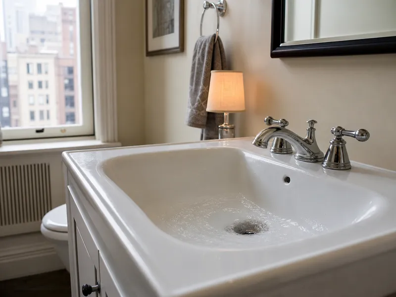 Manhattan high-rise bathroom sink