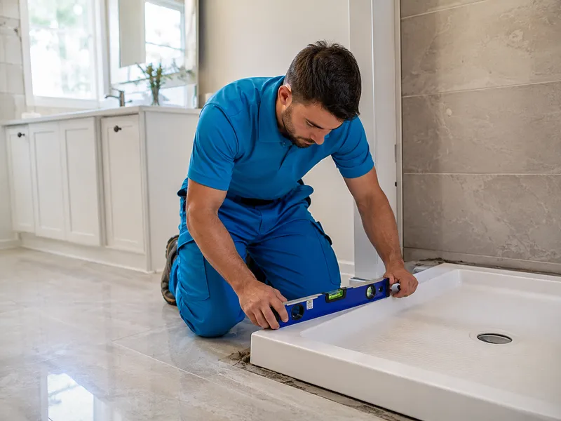 Shower pan installation