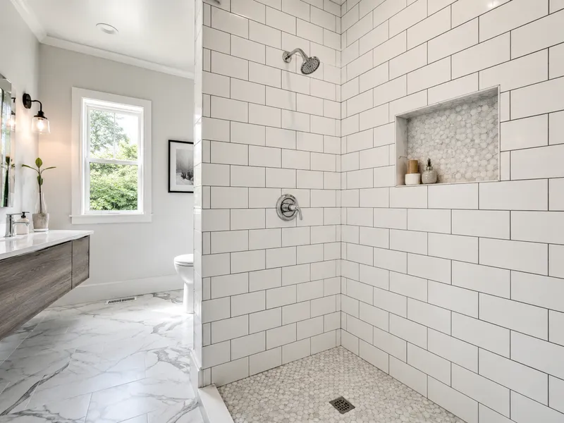 Custom tile shower
