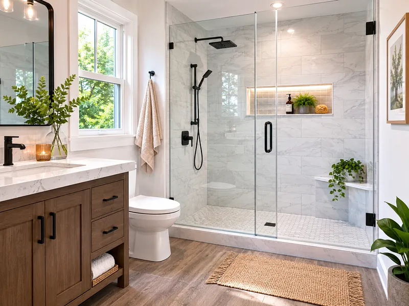 Tub-to-shower conversion