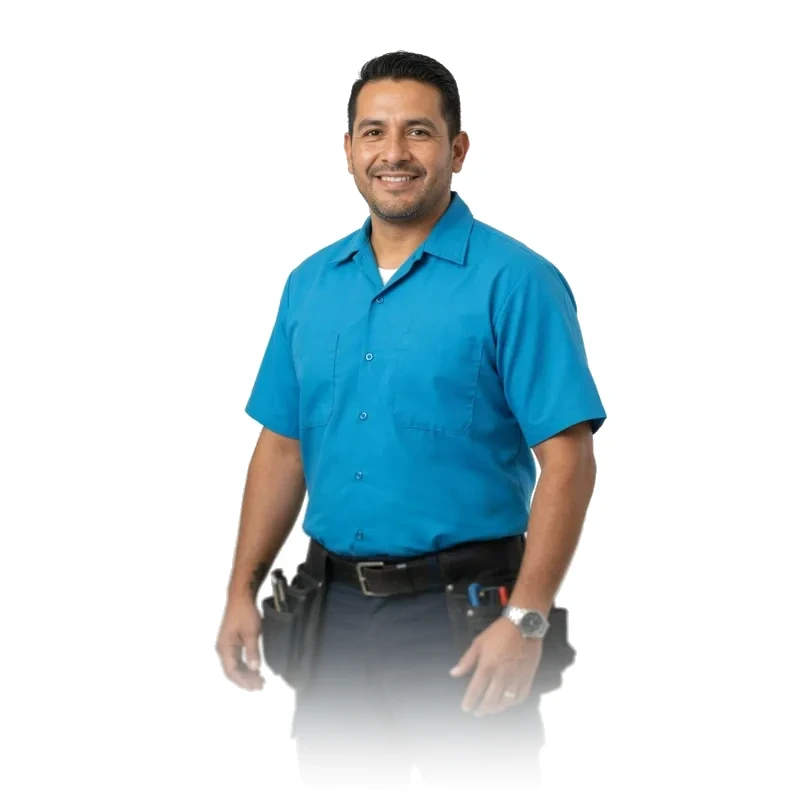Refrigerator repair technician portrait