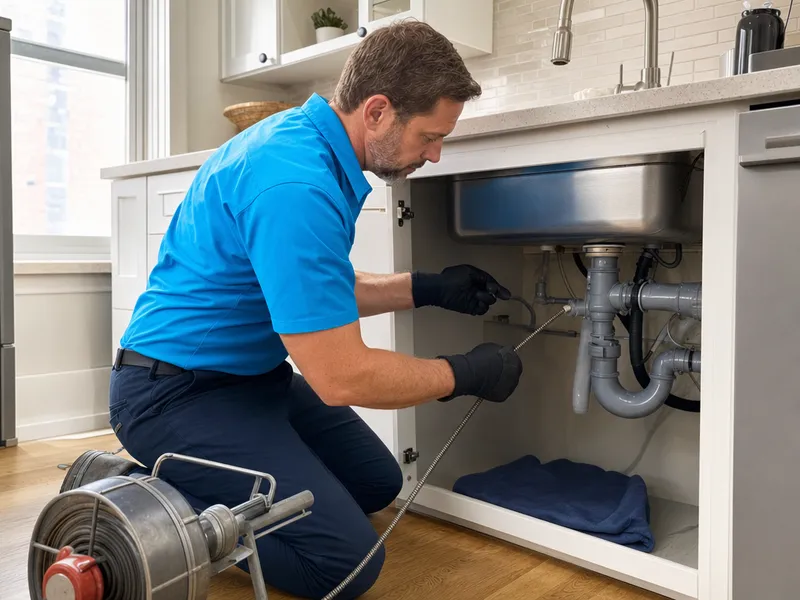 Kitchen sink drain cleaning