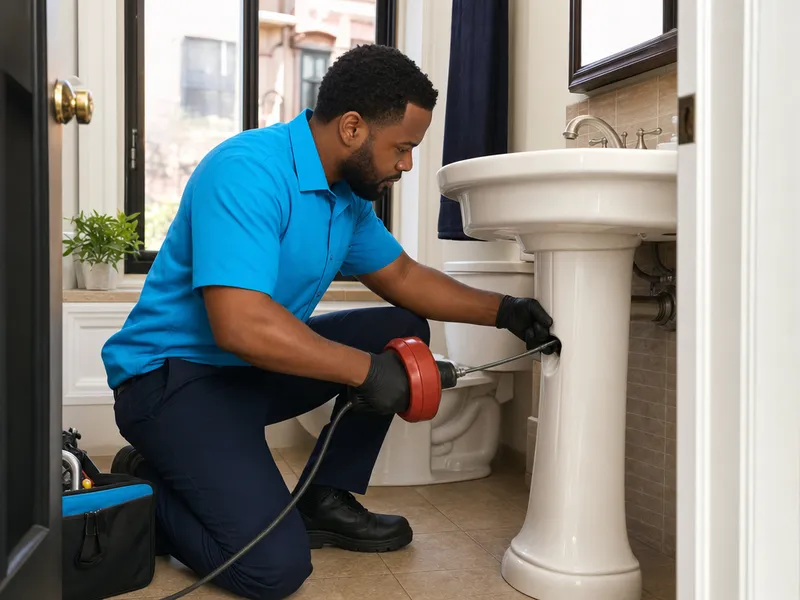 Bathroom drain cleaning