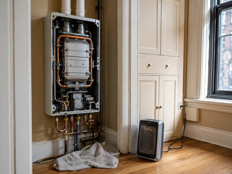 Tankless water heater, Brooklyn brownstone
