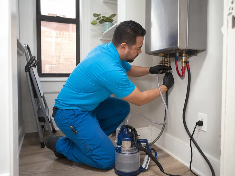 Rinnai tankless, Brooklyn brownstone