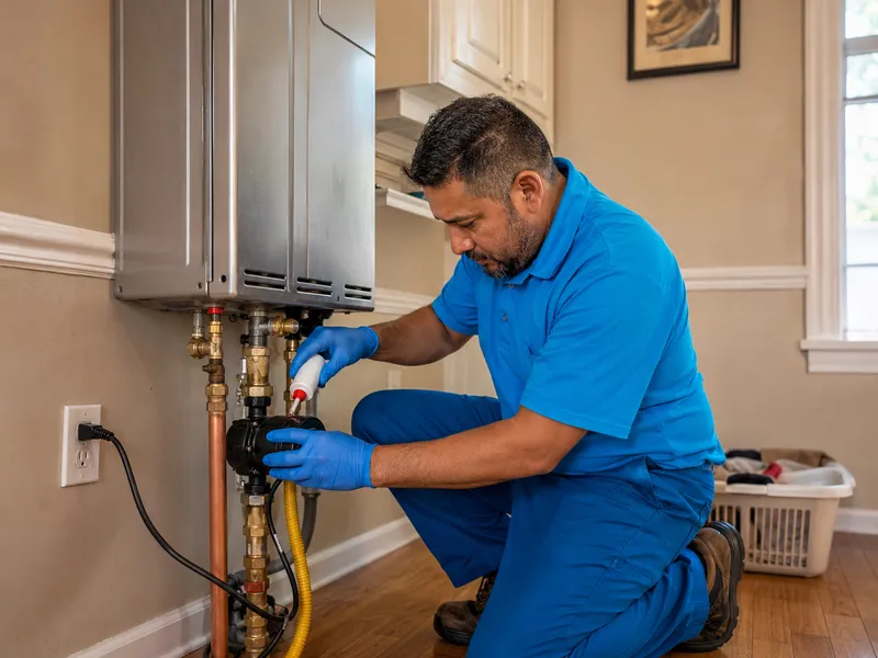 Rheem tankless, Brooklyn duplex