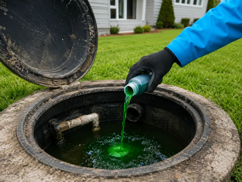 Septic tank dye test