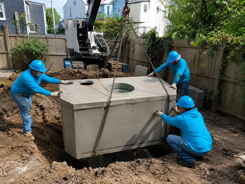Septic system installation