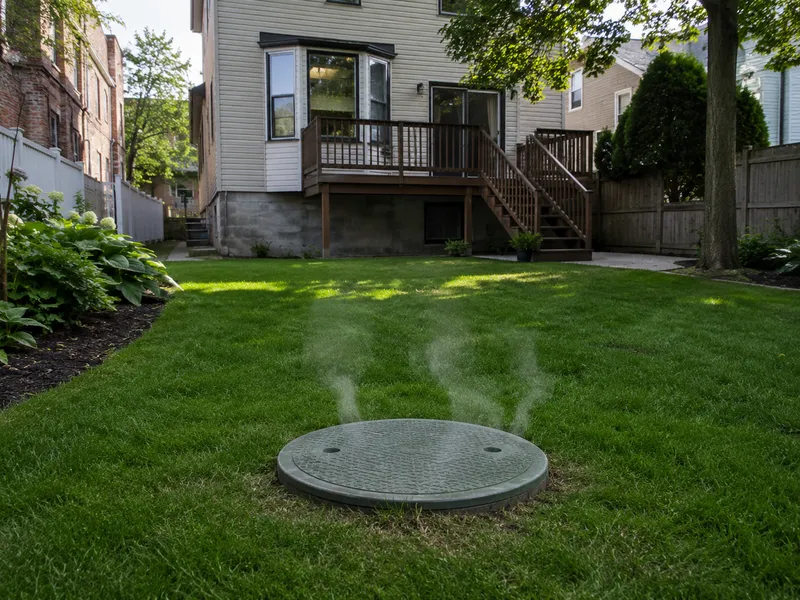 Foul odors near the septic tank or drainfield