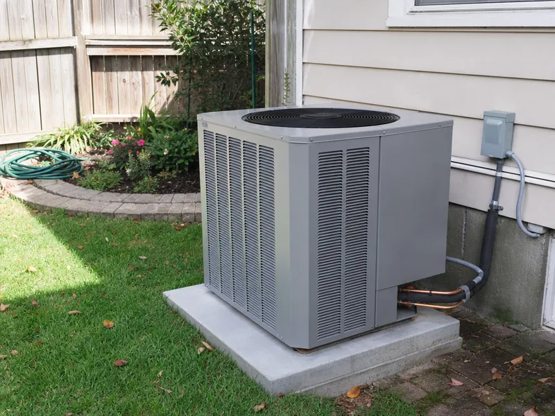 Heat pump in Queens single-family home