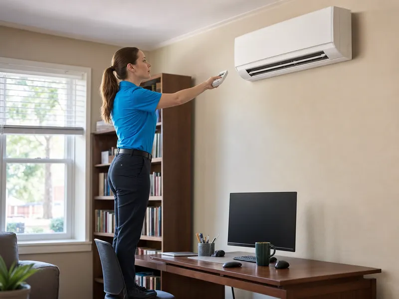 High-wall inverter in Queens home office