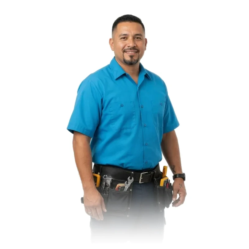 Air conditioning repair technician portrait
