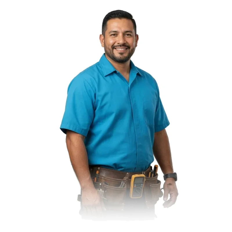 Washing machine repair technician portrait