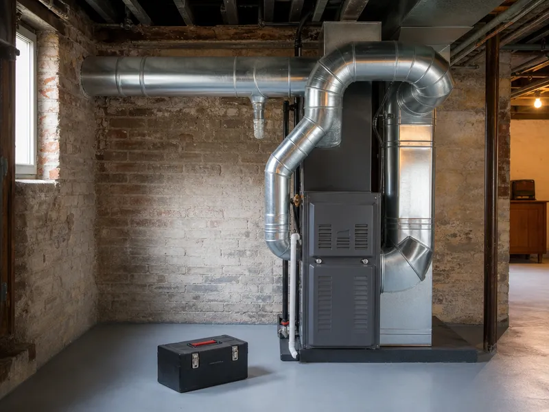 Manhattan townhouse, old furnace