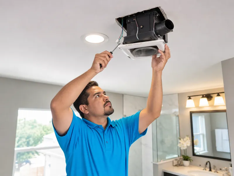 Bathroom exhaust fan installation