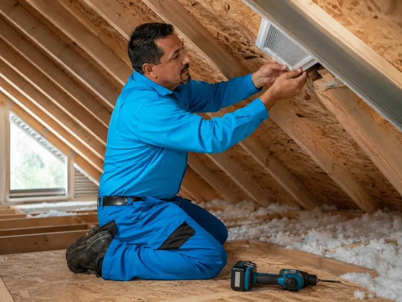 Attic ventilation installation