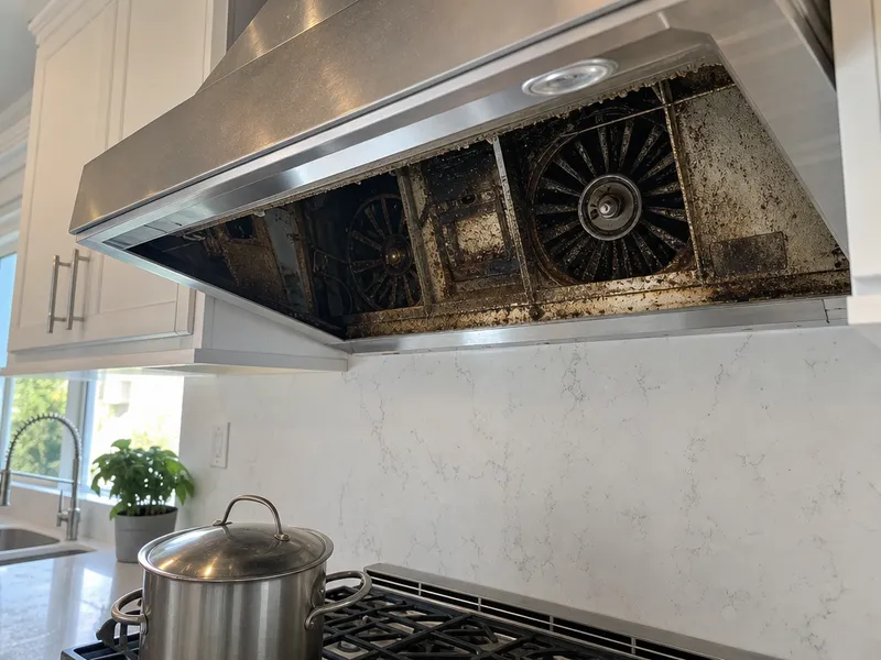 Kitchen range hood — not venting properly