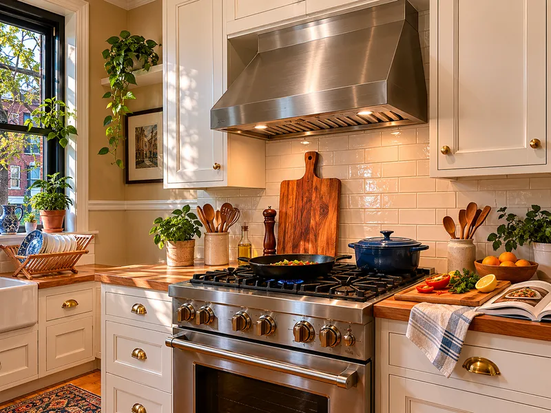 Zephyr range hood, Brooklyn brownstone