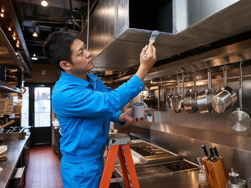 Restaurant kitchen ductwork, Manhattan