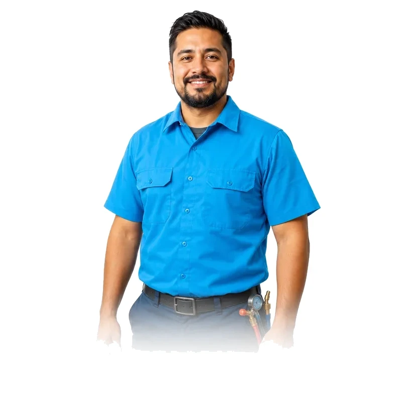 Air conditioning repair technician portrait