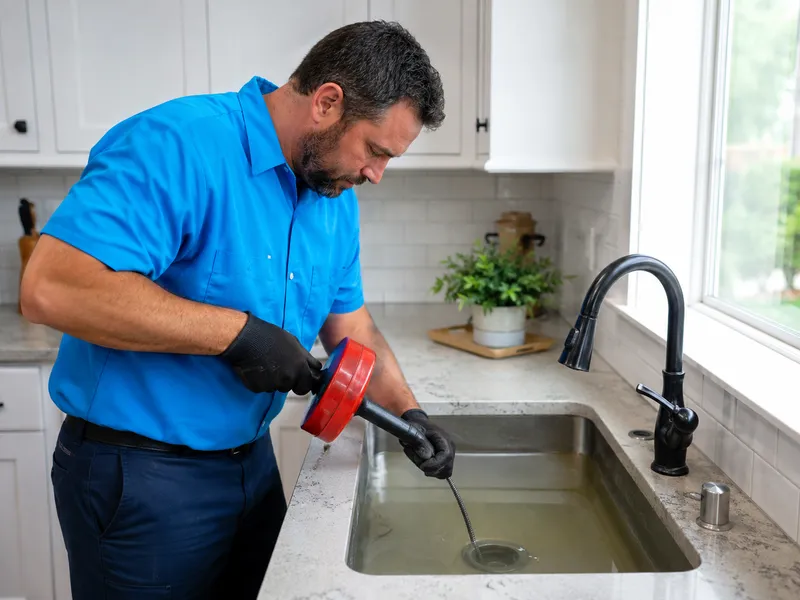 Kitchen drain cleaning