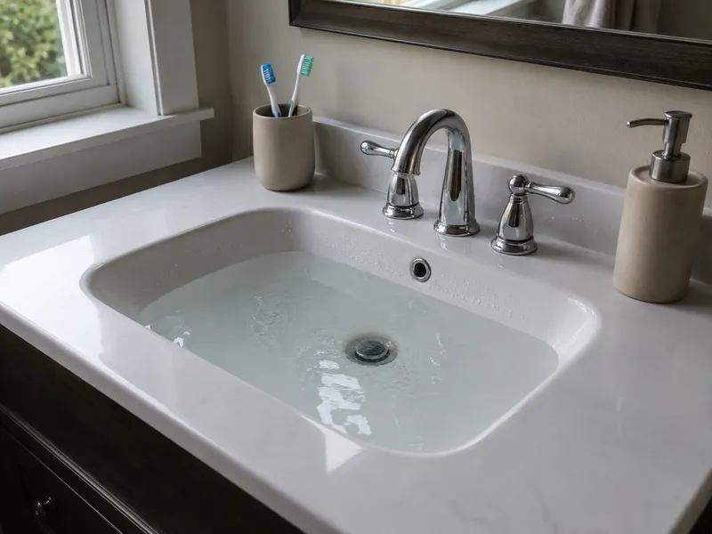 Clogged bathroom sink