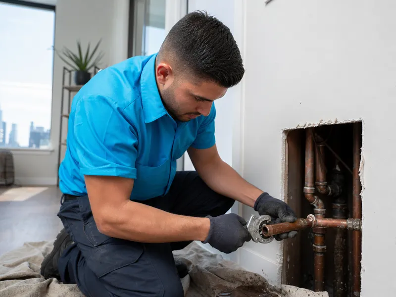 Burst pipe, Manhattan co-op